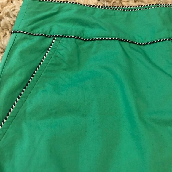 LL Bean Seacoast Glen Green Skirt Sz 6 NWT Lined Pockets Side Zip - Picture 3 of 8